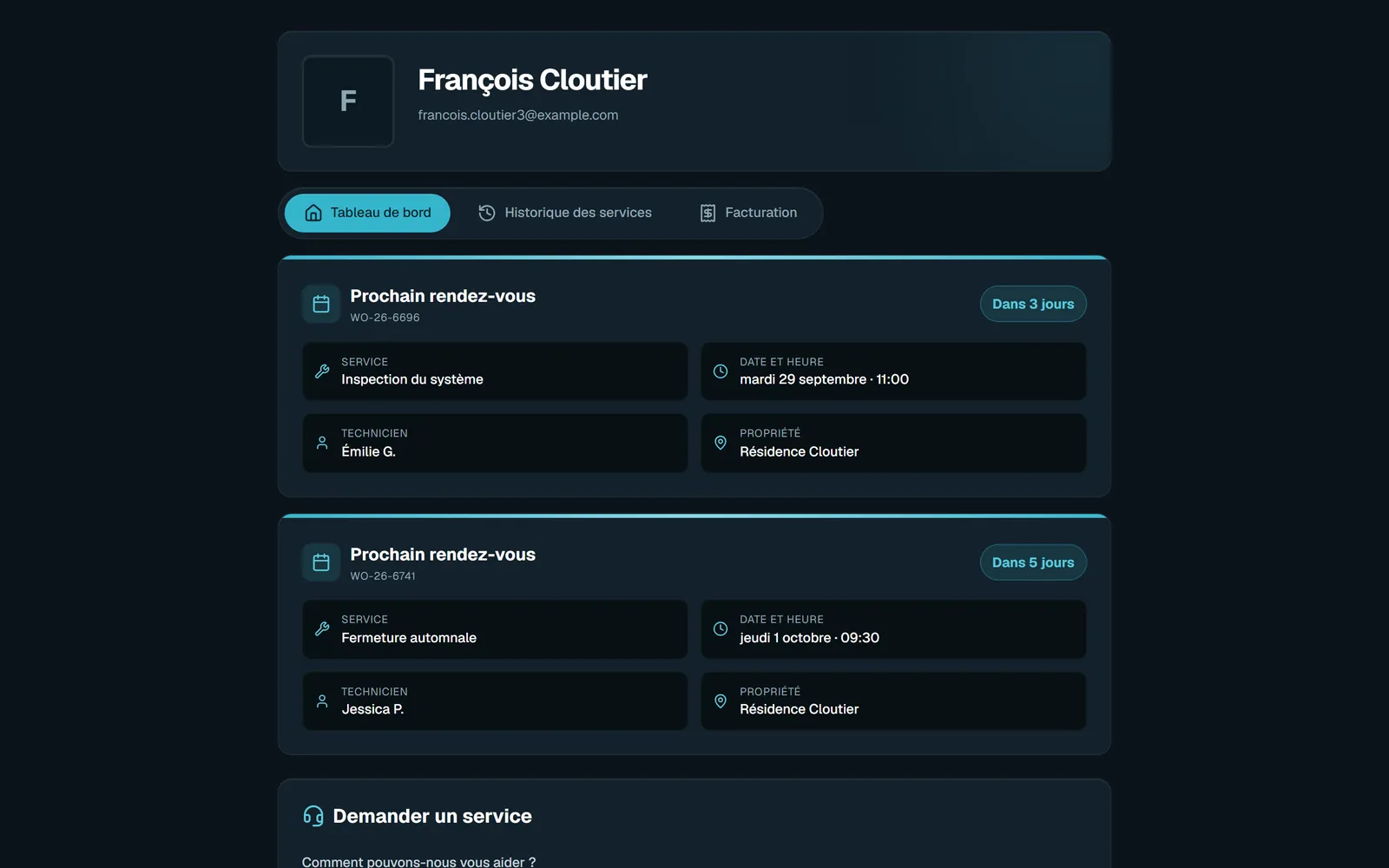 Portail client